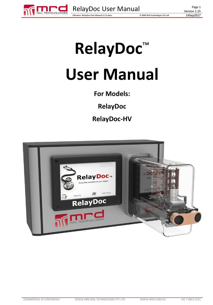 MRD Rail Technologies RelayDoc user manual