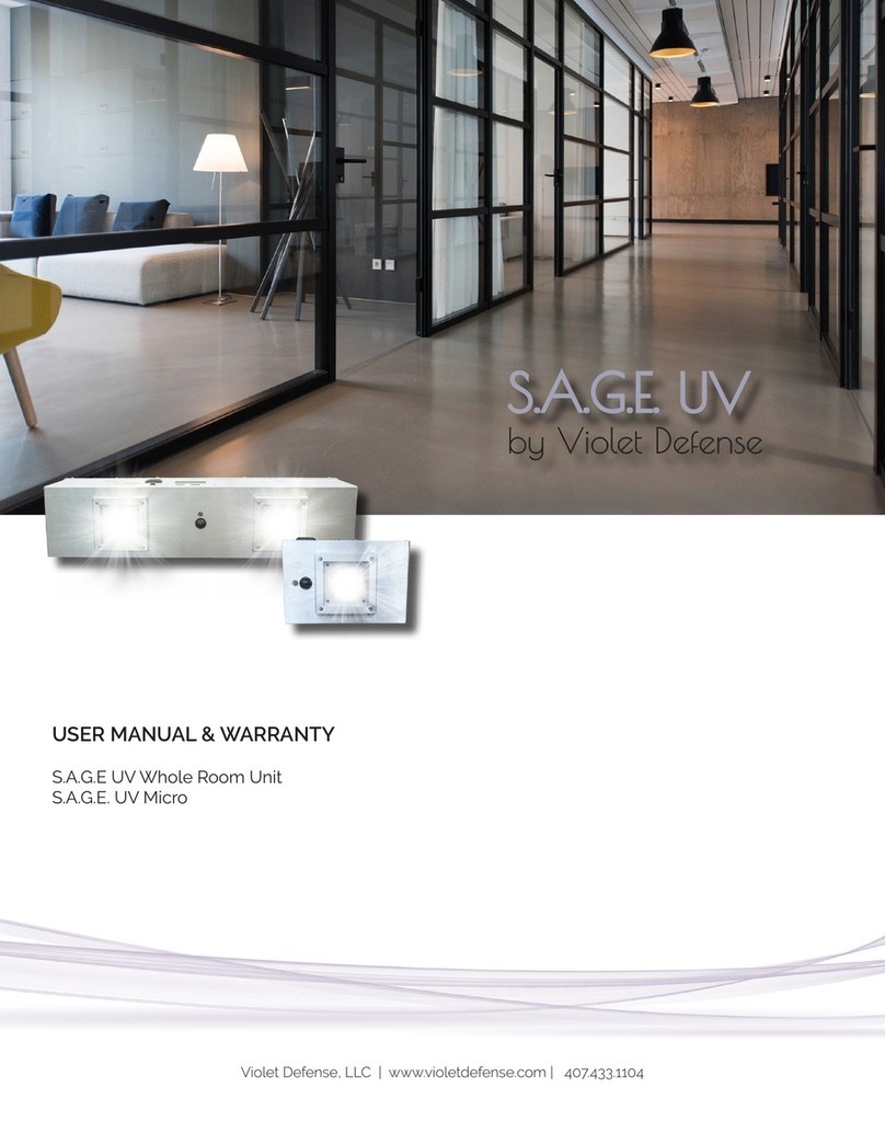 Violet Defense S.A.G.E. UV User manual & warranty