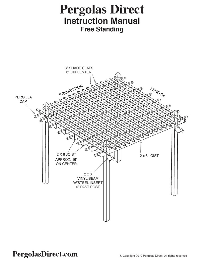 Pergolas Direct FREE STANDING instruction manual