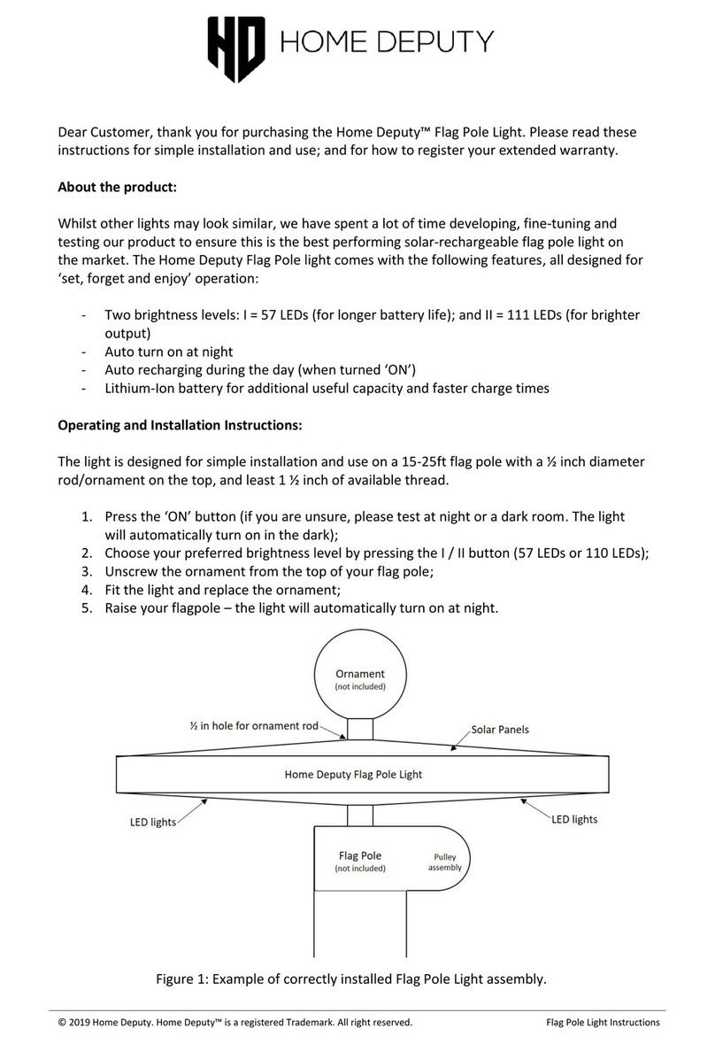 Home Deputy Flag Pole Light instructions