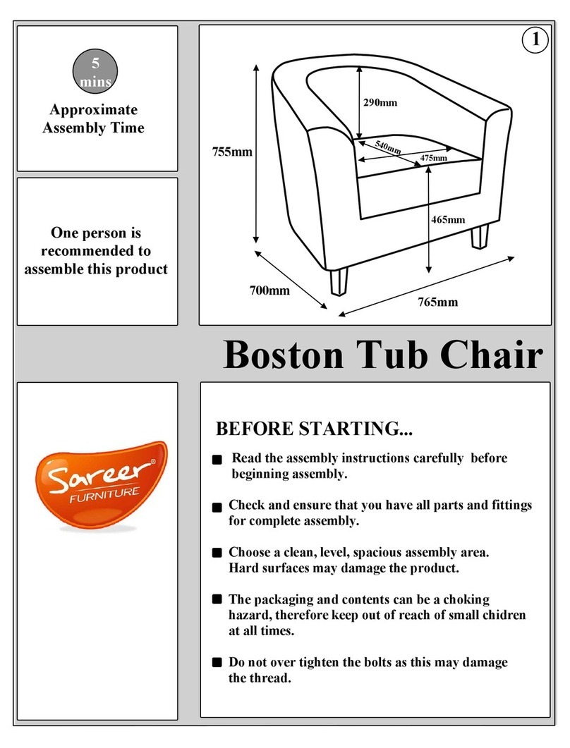 Sareer Boston Tub Chair Assembly instructions Sareer Boston Tub Chair Assembly instructions