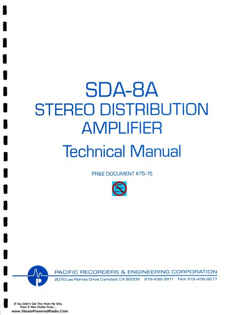 Pacific Recorders & Engineering SDA-8A Technical manual