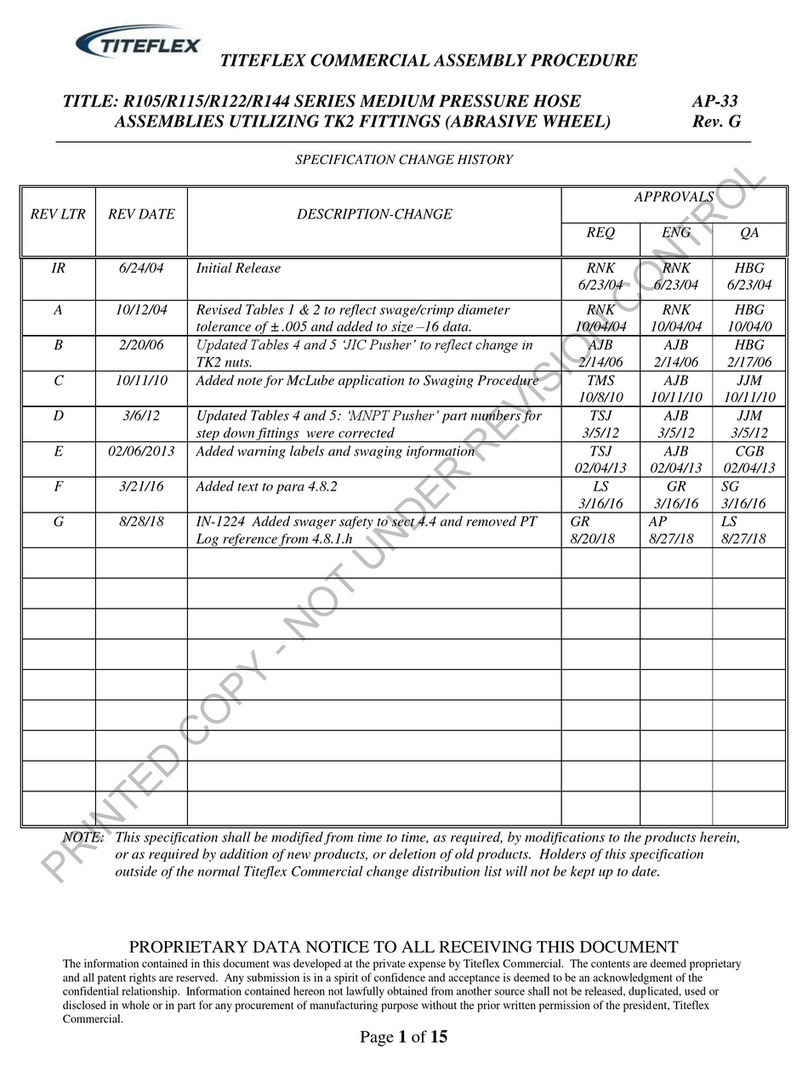 TITEFLEX R105 Series Assembly procedure
