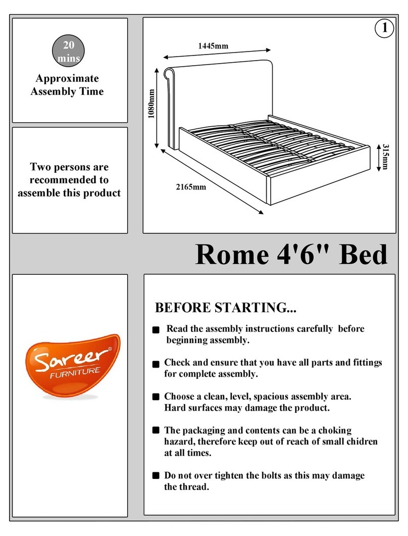 Sareer Rome Bed Assembly instructions Sareer Rome Bed Assembly instructions