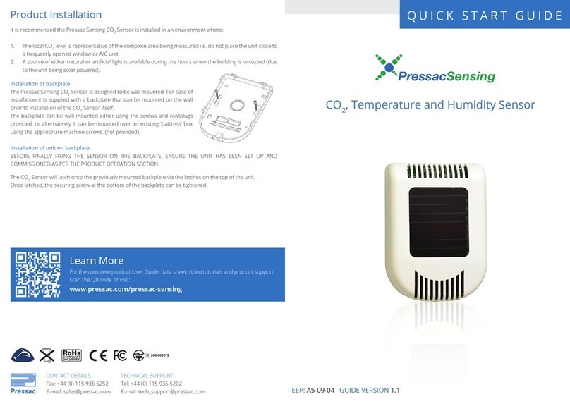 Pressac Sensing 60.CO2 SLR TMP HUM.868 quick start guide