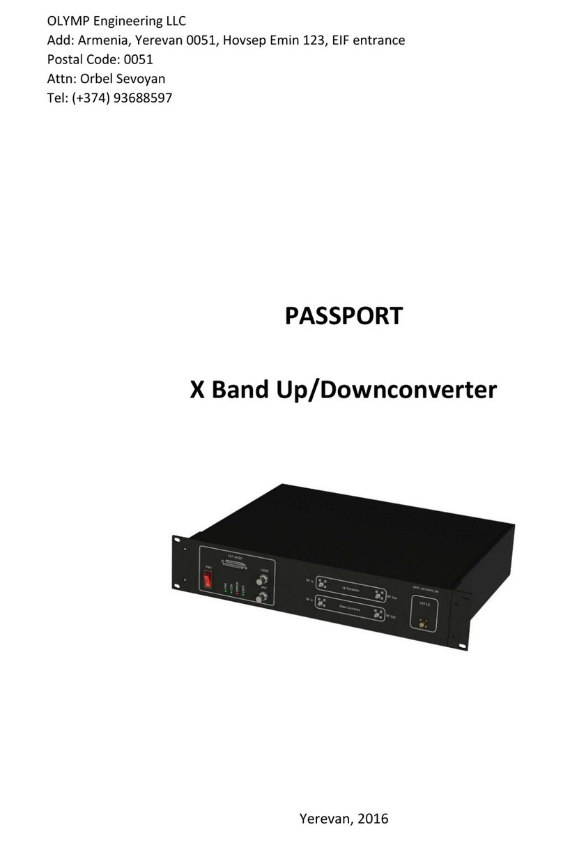 OLYMP Engineering X Band Up/Downconverter Passport