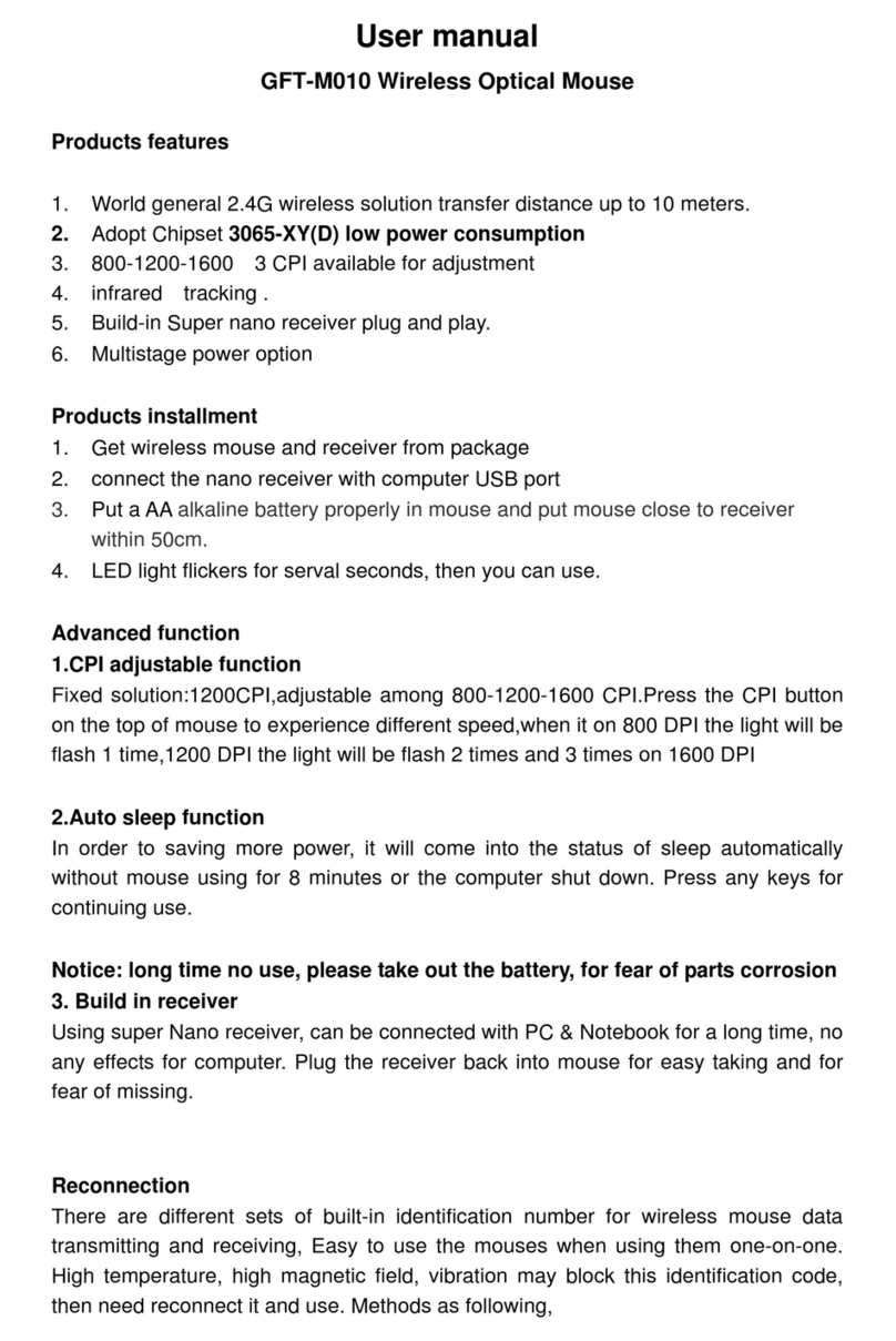Gofreetech GFT-M010 user manual