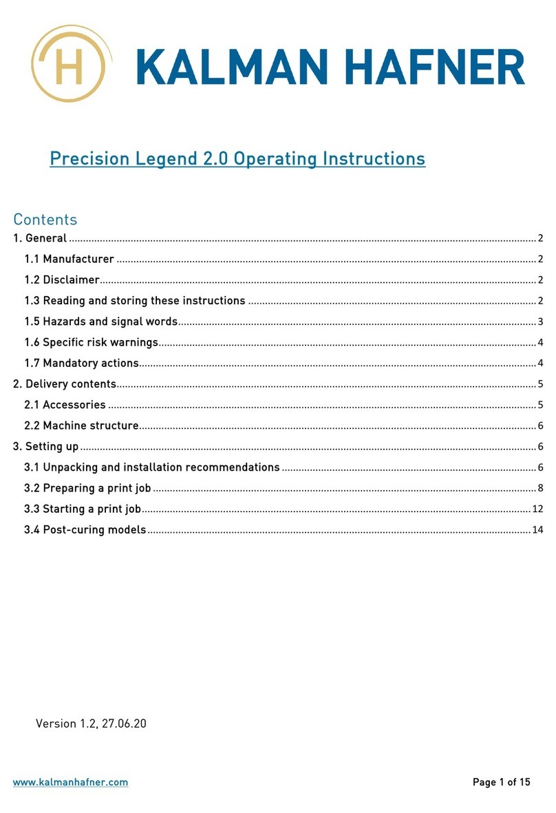 Kalman Hafner Precision Legend 2.0 User manual