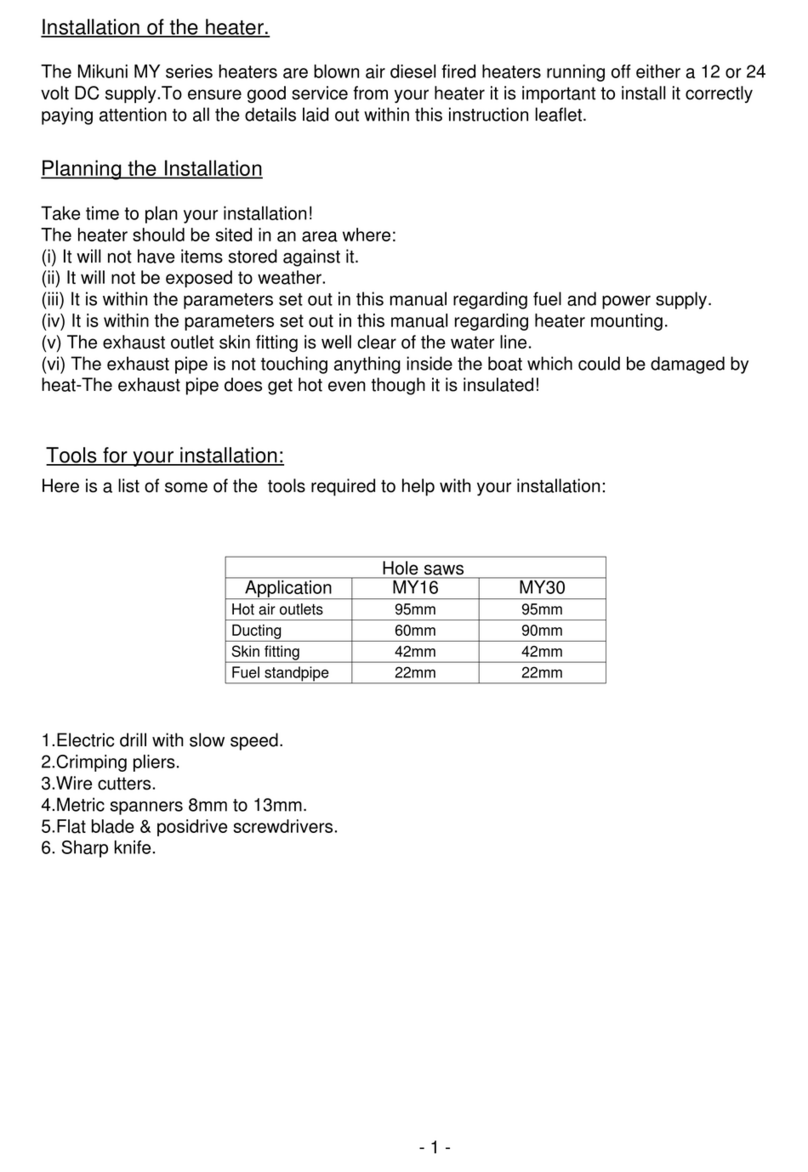 Mikuni MY Series Instruction leaflet