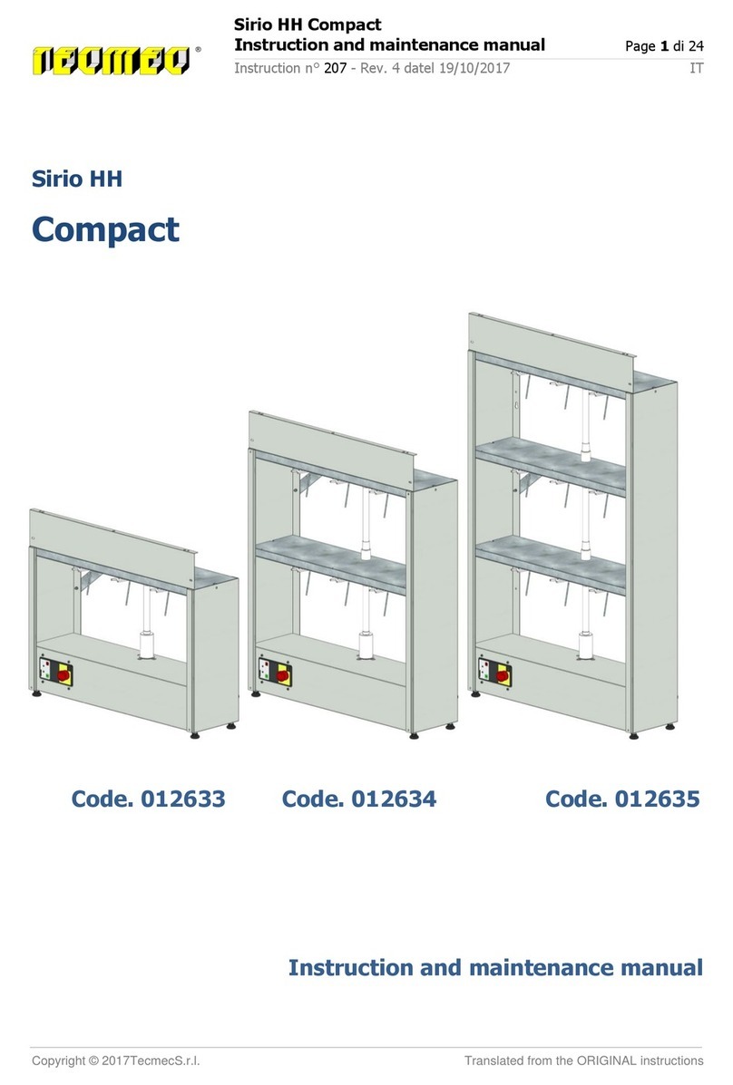 Tecmec Sirio HH Compact Instruction and maintenance manual
