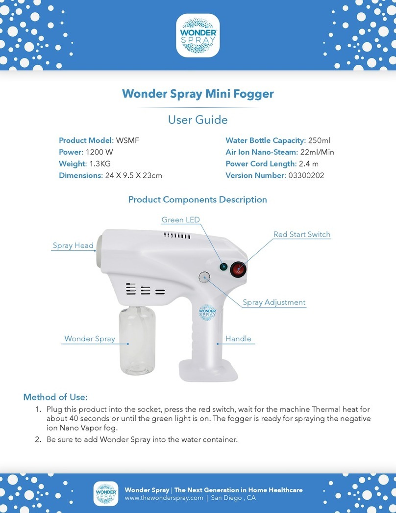 Wonder Spray Mini Fogger User manual