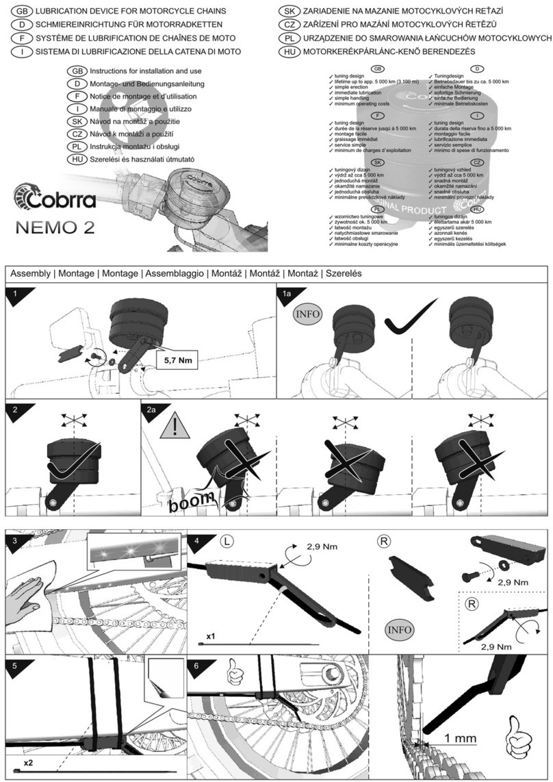 Cobrra NEMO 2 Instructions for installation and use
