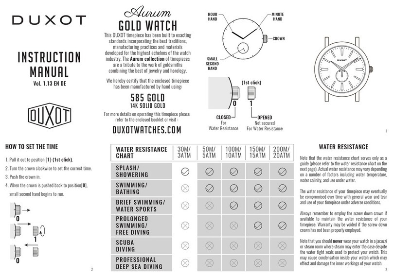 Duxot Aurum instruction manual