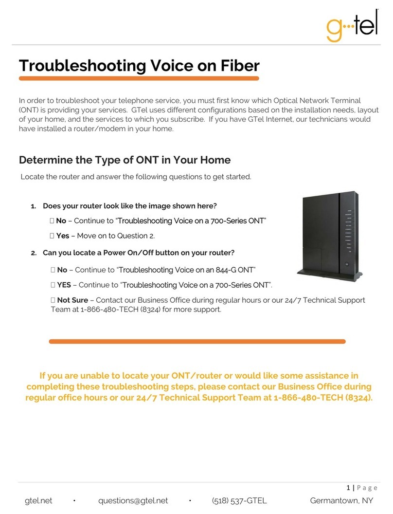 GTel 700 Series Troubleshooting