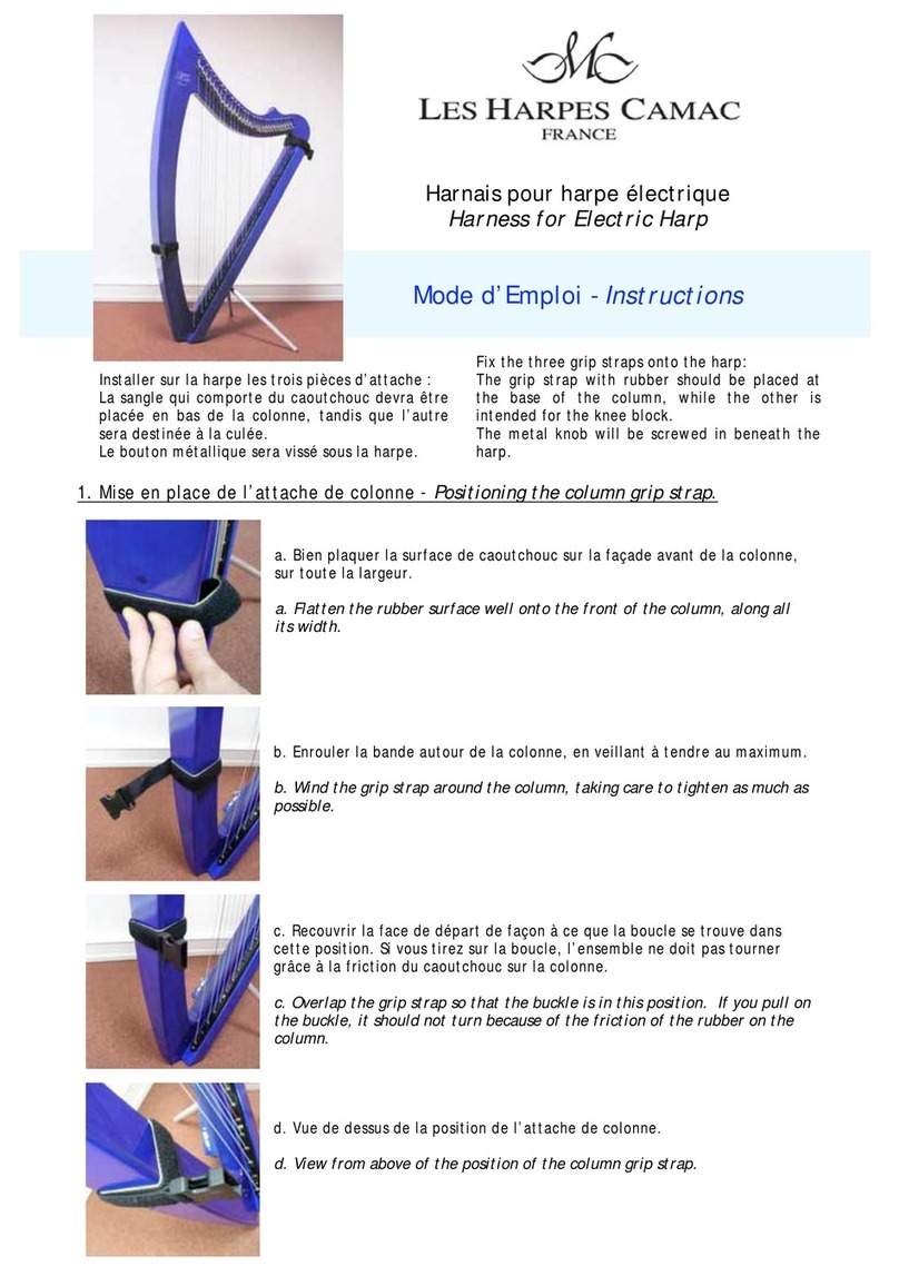 Les Harpes Camac Harness for Electric Harp instructions