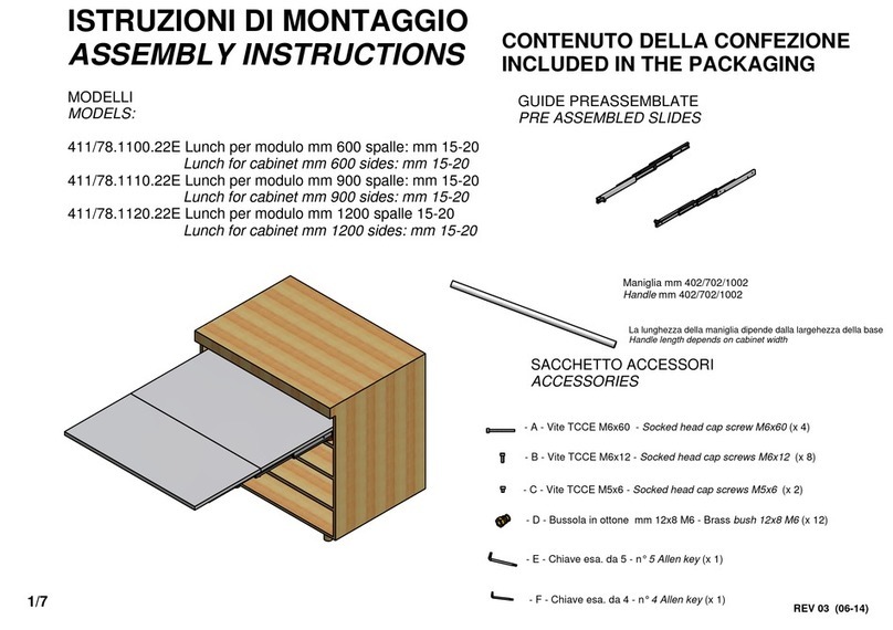 Tavolo 411/78.1100.22E Assembly instructions