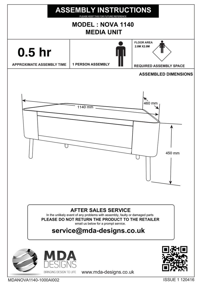 MDA DESIGNS NOVA 1140 Assembly instructions