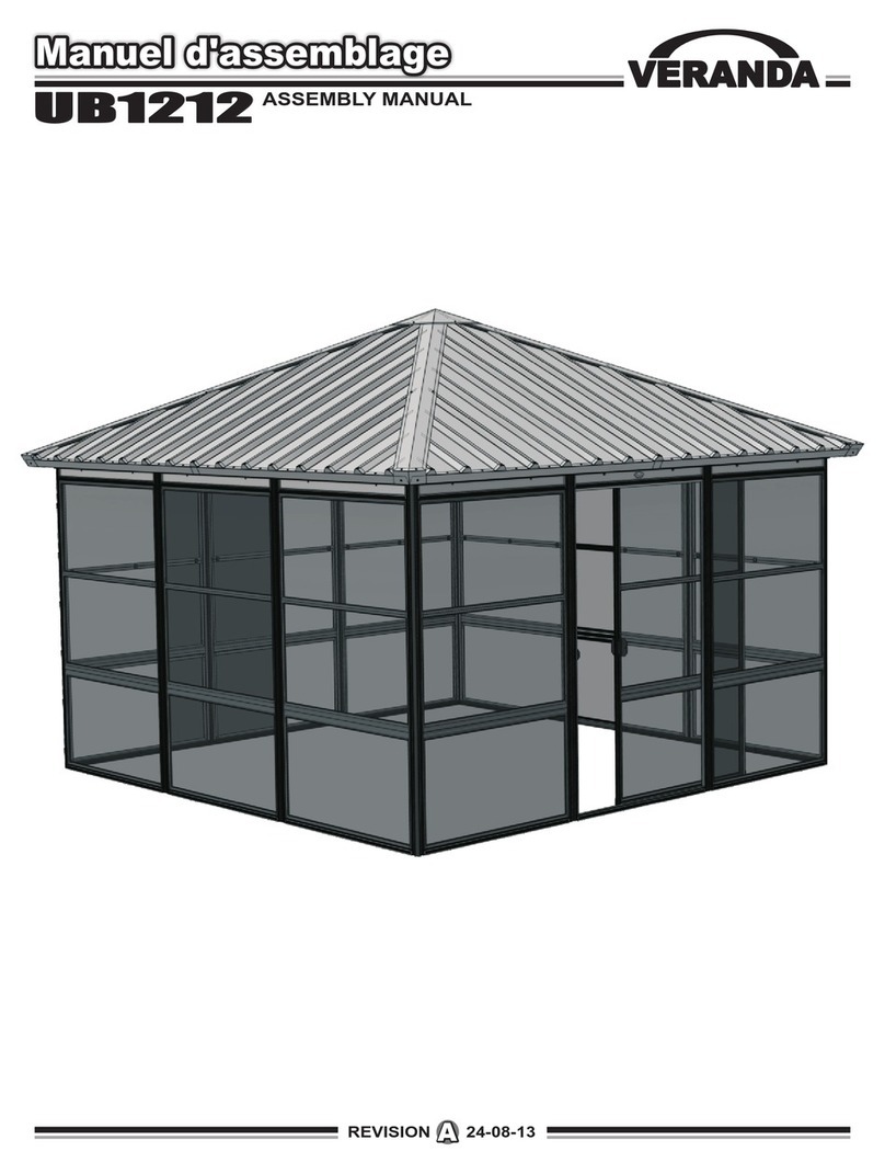 VERANDA JARDIN UB1212 Assembly manual VERANDA JARDIN UB1212 Assembly manual