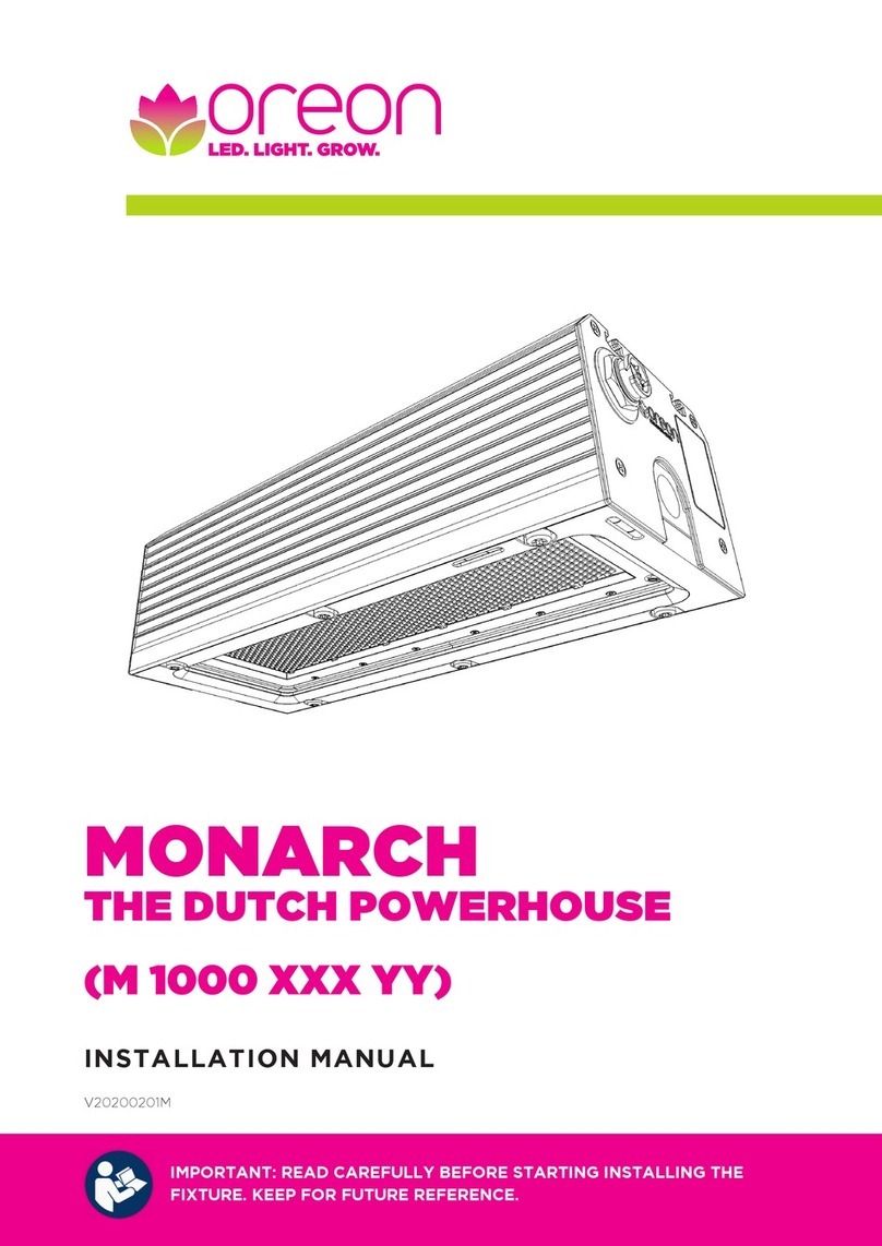 Oreon MONARCH M 1000 Series installation manual