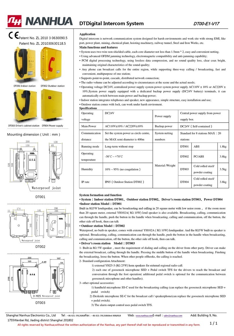 NANHUA DT001 manual