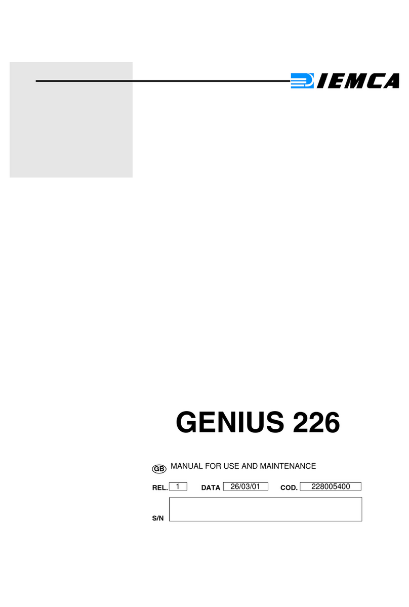 IGMI IEMCA GENIUS 226 Manual for use and maintenance