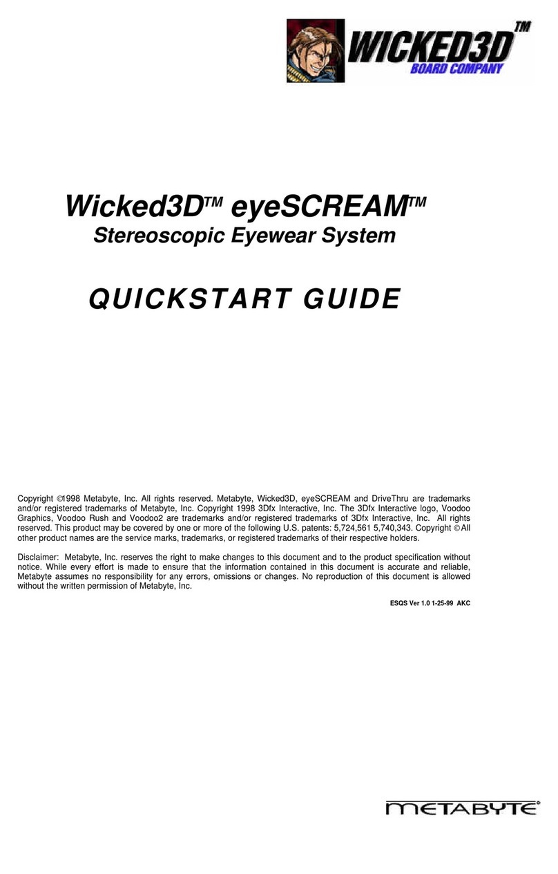 Metabyte Wicked3D eyeSCREAM User manual
