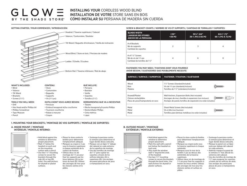 The Shade Store GLOWE CORDLESS WOOD BLIND Installing