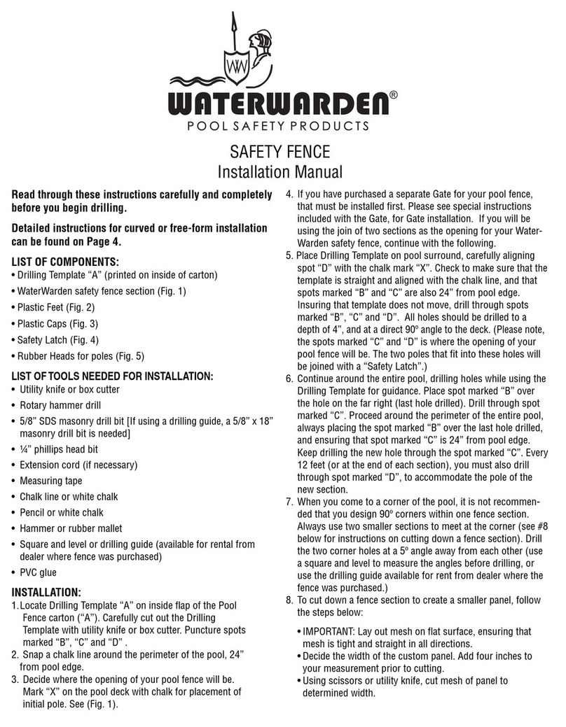 WaterWarden SAFETY FENCE installation manual