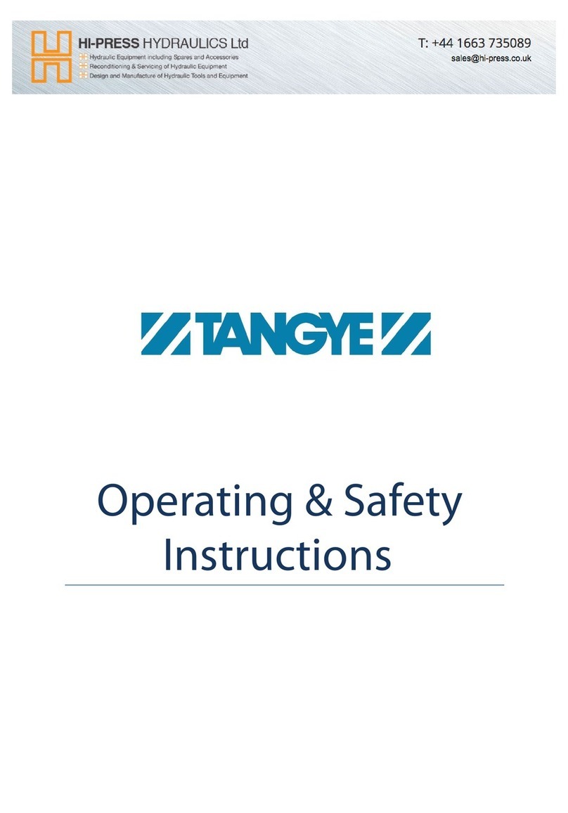 HI-PRESS TANGYE HYDRAMITE Operating and safety instructions