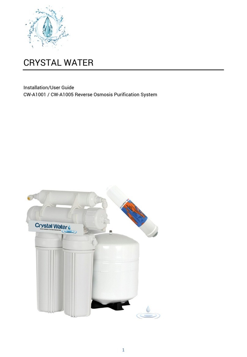 Crystal Water CW-A1001 Installation & user guide Crystal Water CW-A1001 Installation & user guide