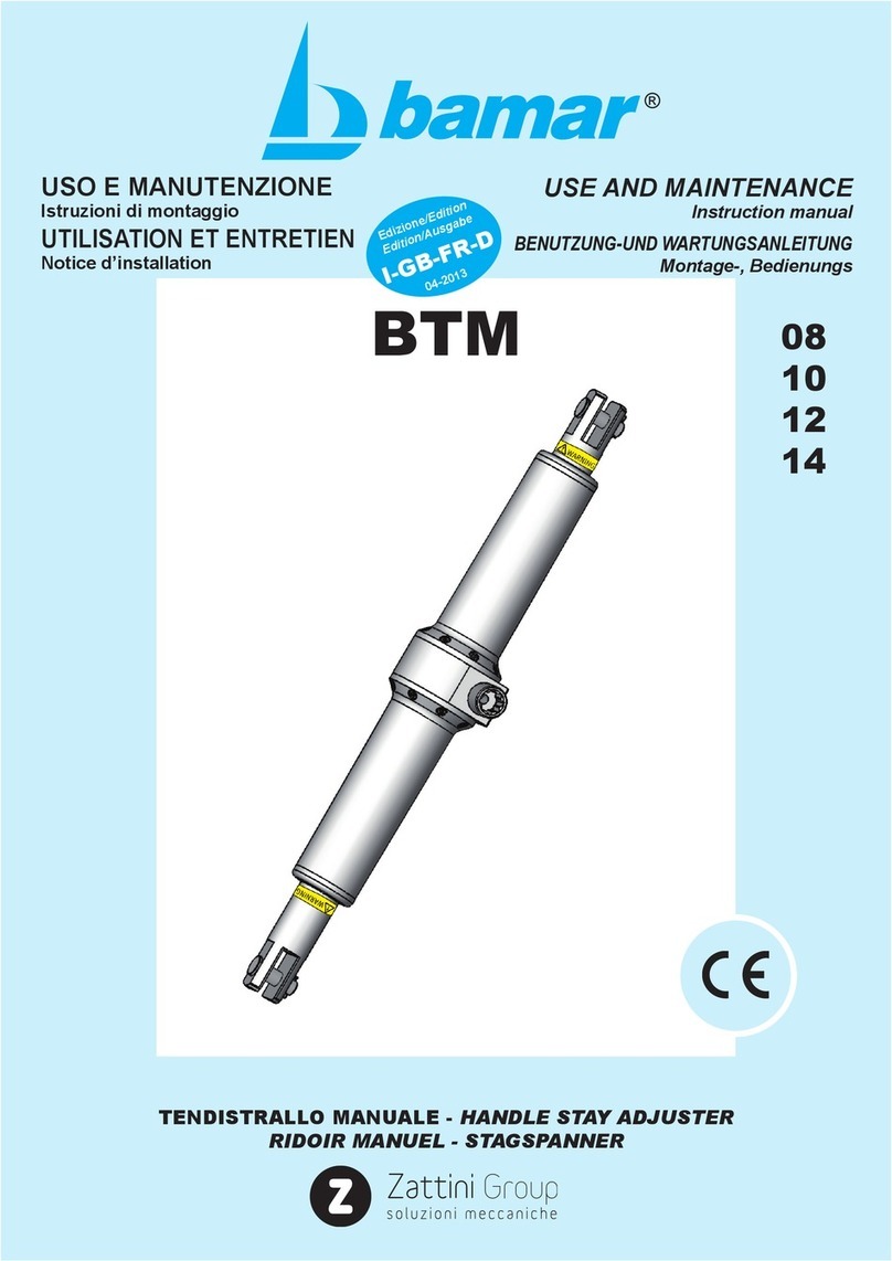 Zattini Group bamar BTM 08 Use and maintenance instruction manual