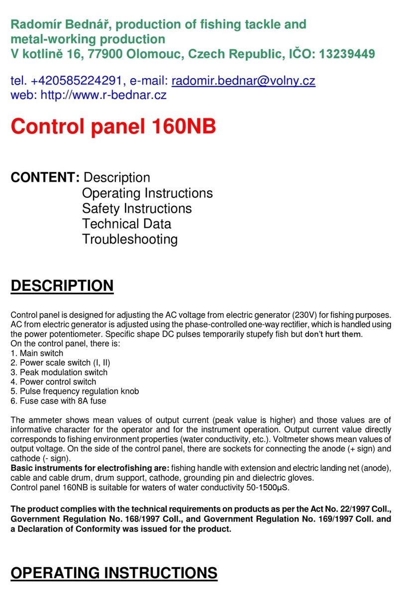 Radomir Bednar 160NB operating instructions
