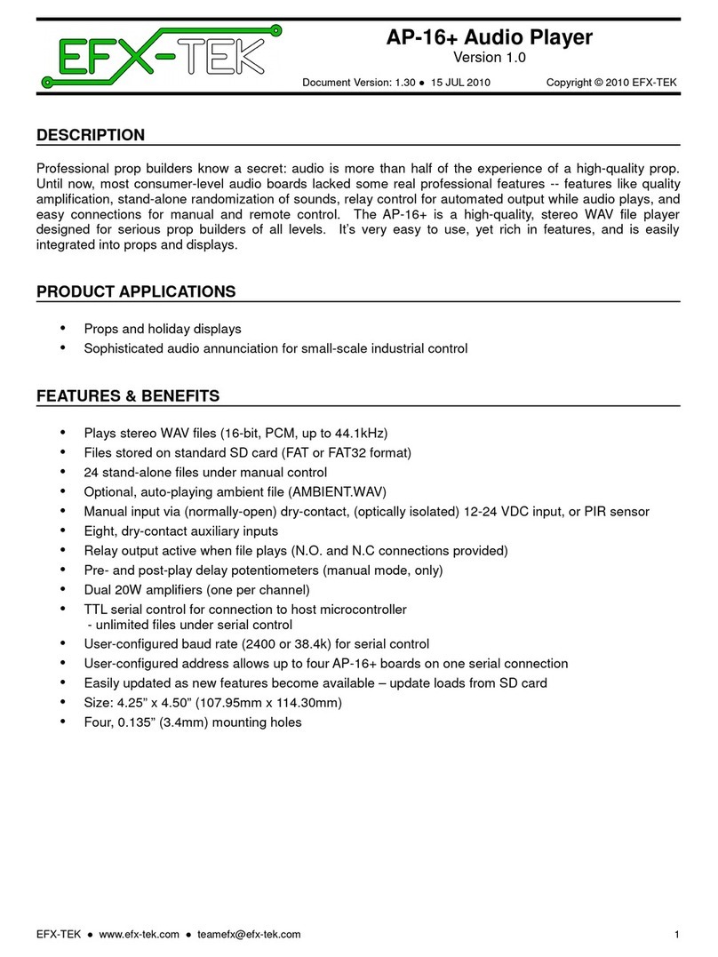 EFX-TEK AP-16+ manual