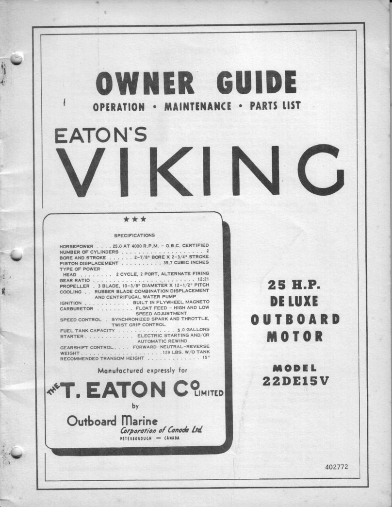 Outboard Marine T. EATON VIKING 22DE15V owner's guide