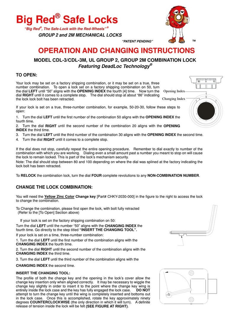 Big Red CDL-3 OPERATION AND CHANGING INSTRUCTIONS