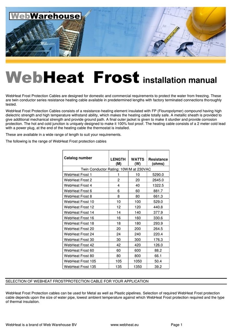 Web Warehouse WebHeat Frost 1 installation manual