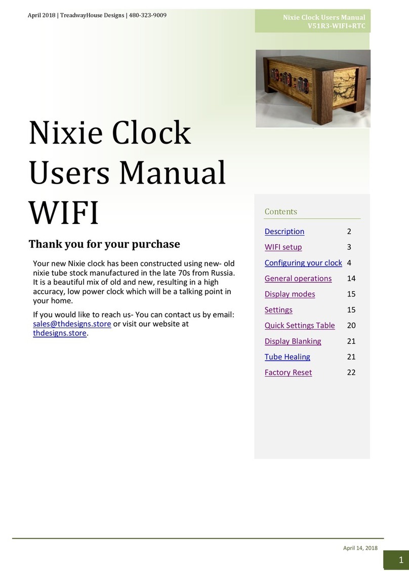 TreadwayHouse Designs Nixie V51R3 user manual
