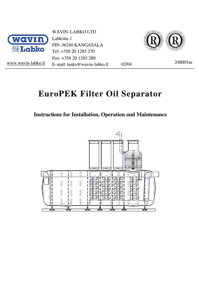 Wavin-Labko EuroPEK Filter Instructions for installation, operation and maintenance