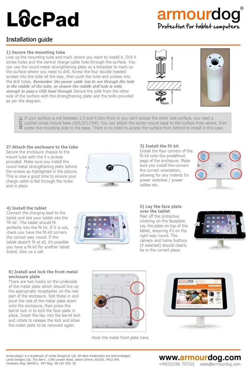 Lente Designs Armourdog LocPad ADLOC102W installation guide