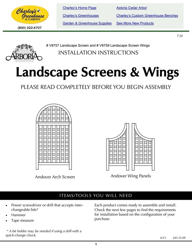 Charley's Greenhouse & Garden ARBORIA V8757 installation instructions