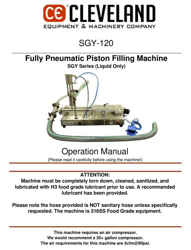 CE CLEVELAND SGY Series Operation manual