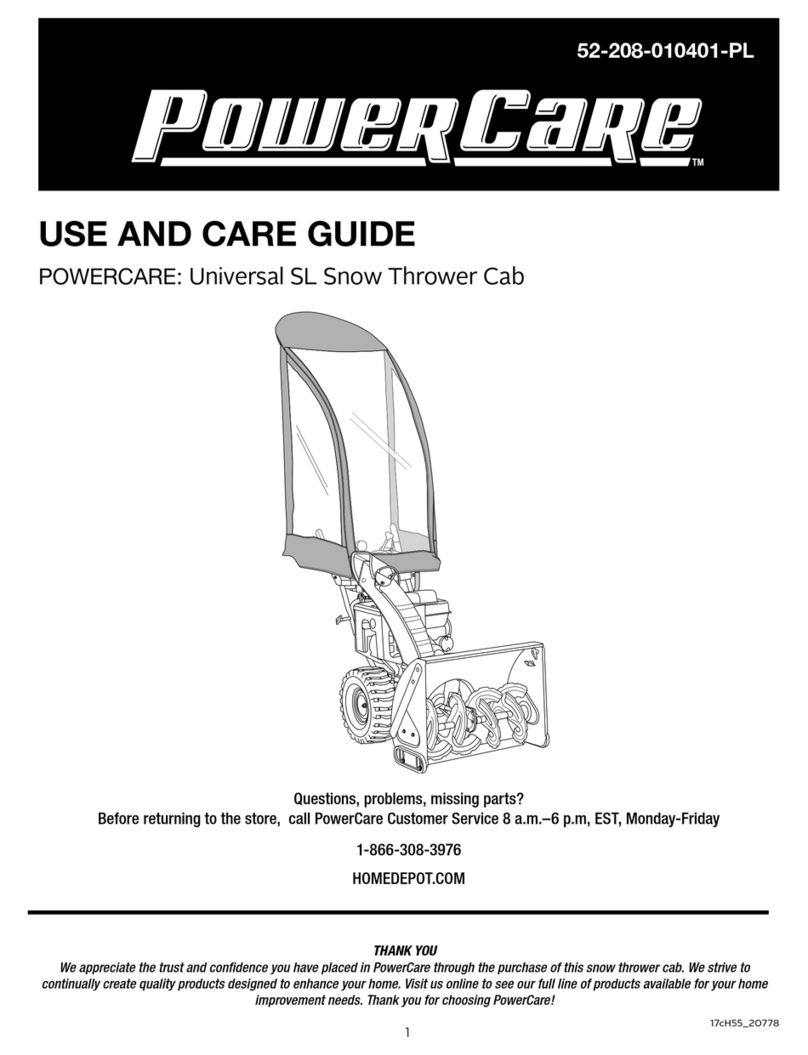 PowerCare Universal SL Use and care guide