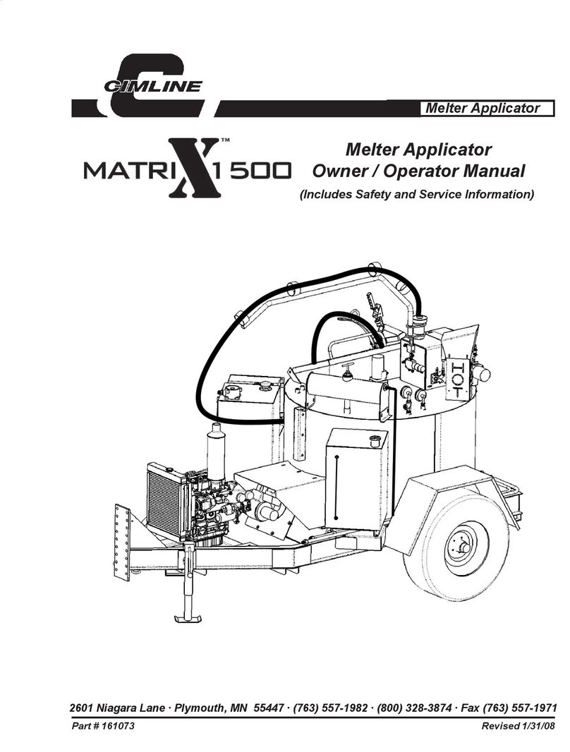 CIMLINE MATRIX 1500 Owner's/operator's manual