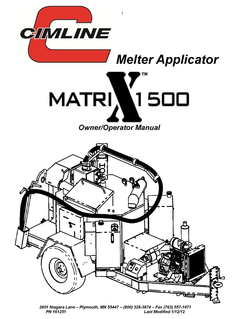 CIMLINE MATRIX 1500 Owner's/operator's manual