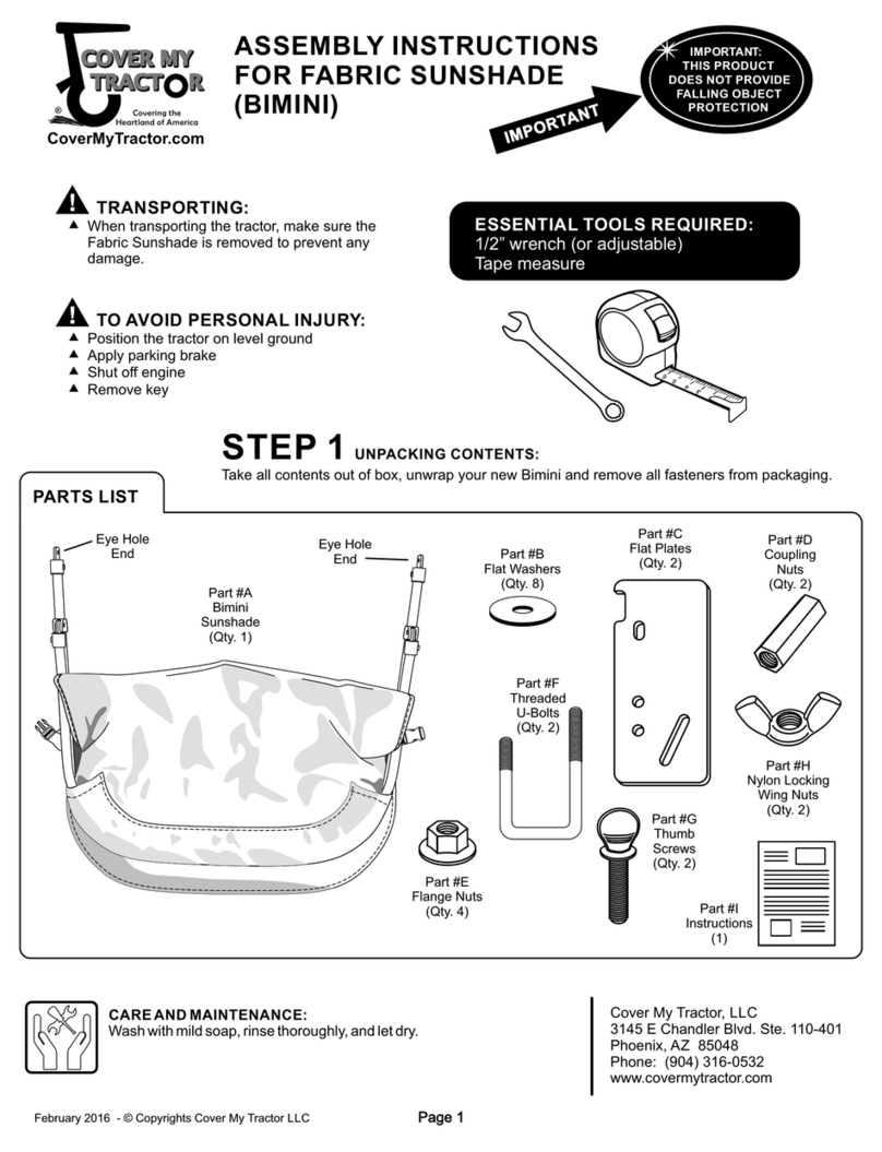 Cover My Tractor Bimini Assembly instructions Cover My Tractor Bimini Assembly instructions