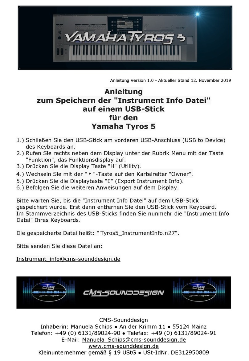 CMS Sounddesign Yamaha Tyros 5 User manual