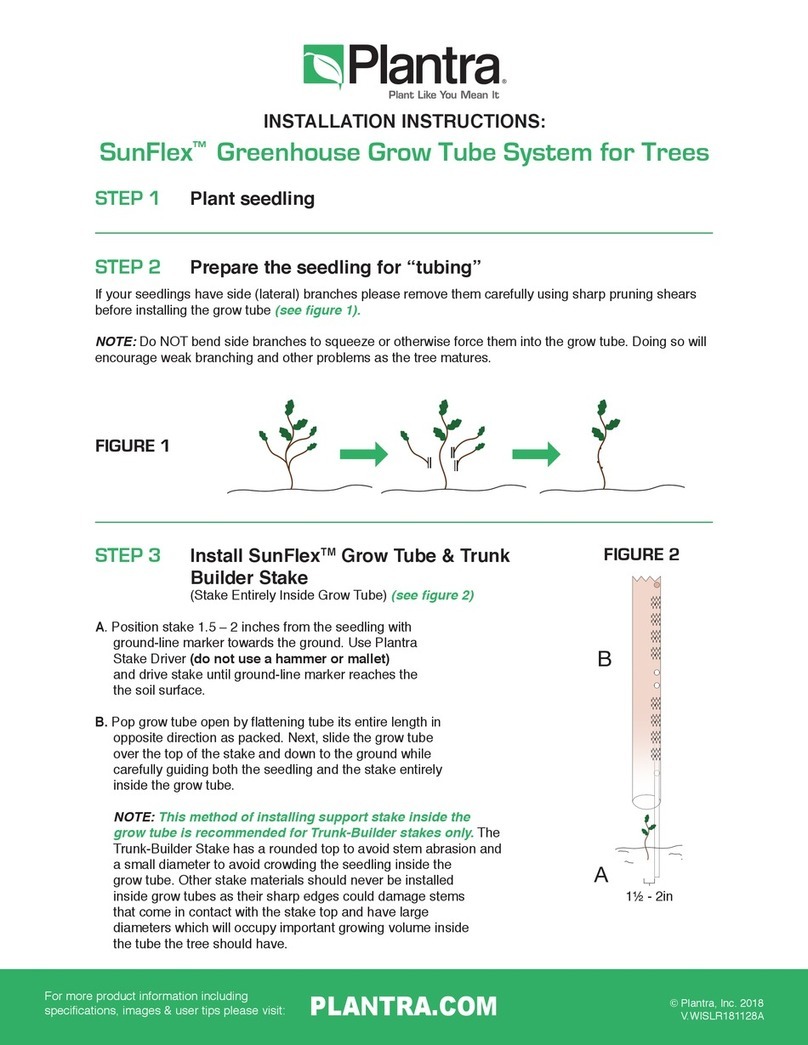 Plantra SunFlex Greenhouse Grow Tube System for... installation instructions