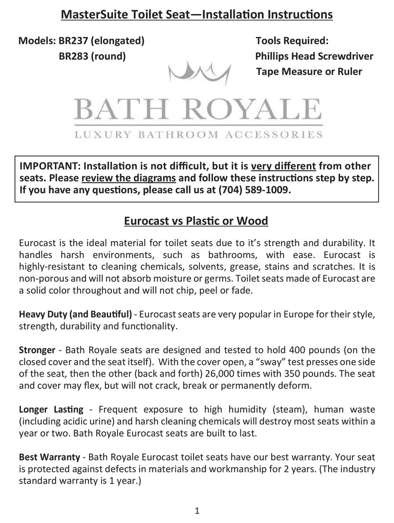 Bath Royale MasterSuite BR237 installation instructions