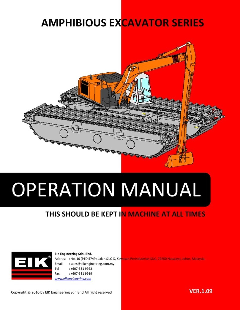 EIK AMPHIBIOUS EXCAVATOR Series Operation manual