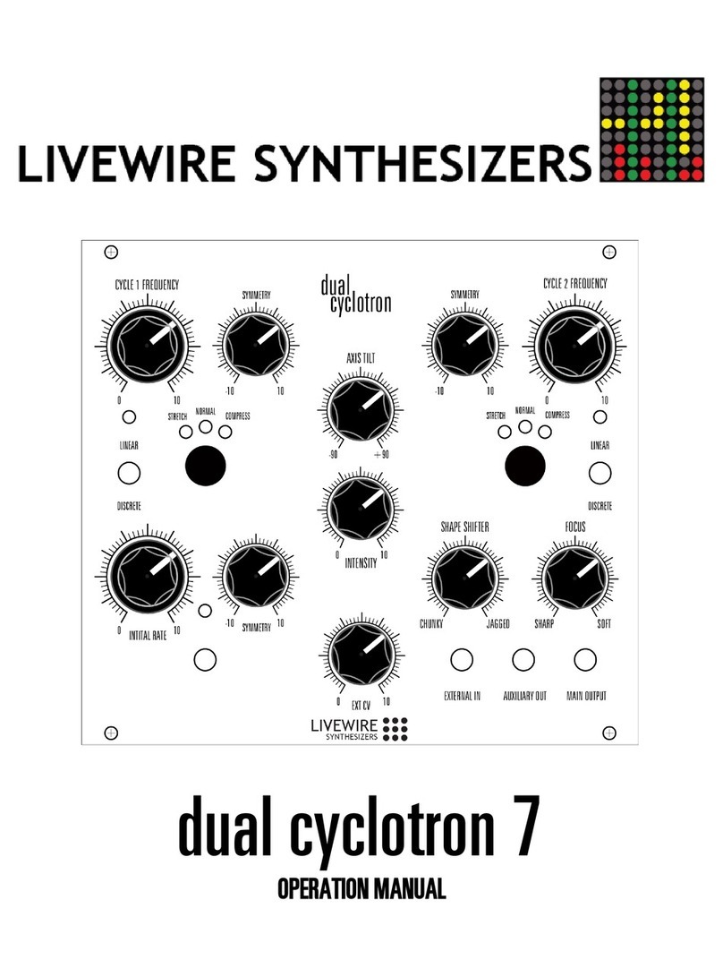 LIVEWIRE SYNTHESIZERS dual cyclotron 7 Operation manual